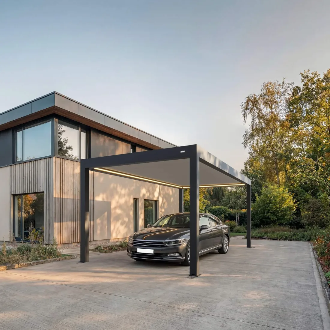 Carport, farklı açıdan görünüm